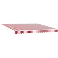 VidaXL Automatische einziehbare Markise in Rot und Weiß 400x300