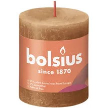 Bolsius Rustikale Blockkerze 80 mm braun