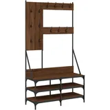 vidaXL Garderobenständer mit Schuhablage 100 x 40 x 184 cm Eichen-Optik