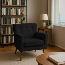 CLP Sessel Kioni Cordbezug, schwarz