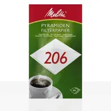 200 x Pyramiden Filterpapier/Kaffeefilter"Melitta 206" (Weiß)