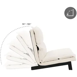 ML-Design Bodenstuhl Relaxsessel Bodensessel verstellbare Rückenlehne, Loungesessel Beige