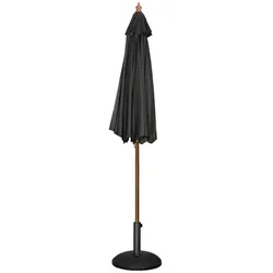 Bolero runder Sonnenschirm schwarz 3m