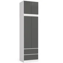 Akord Kleiderschrank Akord S60 60 x 234 x 51 cm Weiß