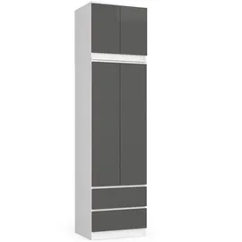 Akord Kleiderschrank Akord S60 60 x 234 x 51 cm Weiß