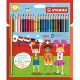 Stabilo Buntstift - STABILO color - 24er Pack - mit 24 verschiedenen Farben inkl. 4 Neonfarben