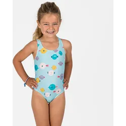 Badeanzug Baby- Print Fische blau türkisblau 76-81cm 18M