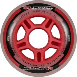 POWERSLIDE Inlineskates-Rollen-Set One Wheels 76mm, Rot/Schwarz/Weiß, 1