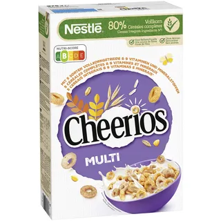 NESTLE Nestlé Multi CHEERIOS Frühstücks-Cerealien aus 5 Vollkorngetreide-Sorten, 1er Pack (1x375g)