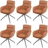 MCW Esszimmerstuhl K32 Textil braun 6er Set
