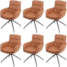 MCW Esszimmerstuhl K32 Textil braun 6er Set