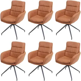 MCW Esszimmerstuhl K32 Textil braun 6er Set