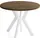 WFL GROUP Runder Ausziehtisch 80-130 x 77 cm Eiche Braun
