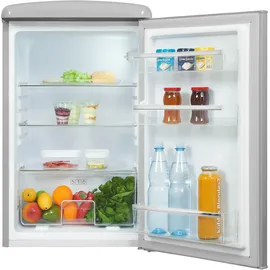 GGV Exquisit RKS120-V-H-160F Retro-Kühlschrank (122 l, 875 mm hoch, Grau)