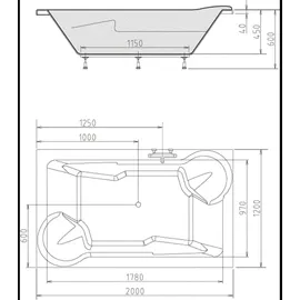 Polysan s.r.o. DUO Rechteckwanne 200 x 120 x 45 cm (MPNR)