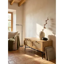 KADIMA DESIGN Lowboard 100x45x40 cm Braun/Metall/Spanplatte/Holzwerkstoff