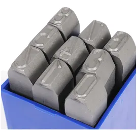 Dönges Handschlagstempelsatz angespitzt, 9-teilig, Zahlen 0-9, Schrifthöhe 12 mm