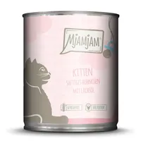 MjAMjAM Sparpaket 24x800g MjAMjAM Kitten saftiges Hühnchen mit Lachsöl Katzenfutter nass