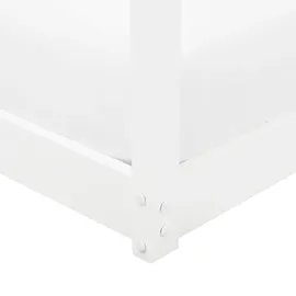 Beliani Hochbett Labatut 90 x 200 cm Kiefer massiv weiß