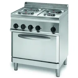 KBS Gastrotechnik KBS Elektro-Herd 4 Platten Umluft-Elektro-Backofen