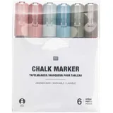 Rico Design Tafelmarker Set Erdfarben, 6-Teilig