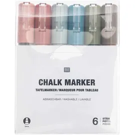 Rico Design Tafelmarker Set Erdfarben, 6-Teilig