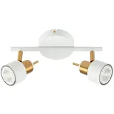 arte lamp Deckenstrahler 2 Flammig schwenkbar Gold/Weiß