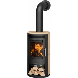 Justus Kaminofen Baltrum D 2.0 Sandstein Stahl schwarz 5,5 kW