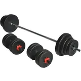 TrainHard Hantelset Hantel Set aus Langhantel Kurzhantel Hantelstange Hantelscheiben Gewichten 50 kg bis 90 kg (60 kg)