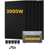 Anker Solix Solarbank 3 E2700 Pro 2,68 kWh inkl. 6x 500W Solarmodule + 5x Smart Plug