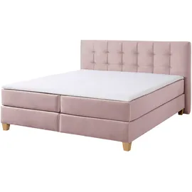 Home Affaire Boxspringbett HOME AFFAIRE "Moulay", lila (flieder), B:174cm L:231cm, Komplettbetten, Boxspringbett, inkl. Topper, in Überlänge 220 cm, 3 Härtegrade, auch in H4