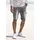 John Devin Shorts Bermuda, kurze Jogger Pants mit Cargotaschen, knielang, elastische Schlupf-Bermuda grau XL (56/58)