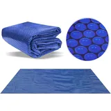 poolpanda Pool Solarfolie 450 x 220 cm Elite rechteckig | 400 my schwarz/blau | 15 mm Luftblasen