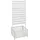 MCW Aluminium Beet mit Rankgitter 110 x 60 x 75 cm Weiß