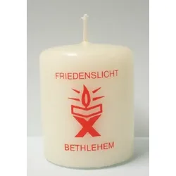 Kopschitz Kerzen Kerze Friedenslicht aus Bethlehem, christliche Weihnachtskerze, 6 x 5 cm