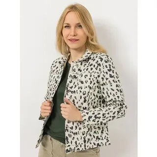 EVA LUTZ Jacke Knopfleiste gemustert figurbetont