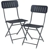 [en.casa] Campingstuhl Sande Schwarz