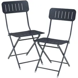 [en.casa] Campingstuhl Sande Schwarz