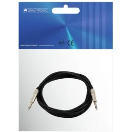 Omnitronic Lautsprecherkabel Klinke 2x1,5 1,5m sw