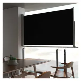 vidaXL Ausziehbare Seitenmarkise 140 x 300 cm schwarz