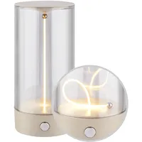 B.K.Licht BRILONER - LED Tischlampe kabellos 4-Stufen Schaltung, Touch,