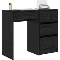 VidaXL Schwarzer Eichenschreibtisch Schwarze Eiche Spanplatte, Laminat