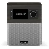 sonoro Stream Internetradio (UKW, Bluetooth, DAB, Spotify, Amazon, Deezer, App, spritzwassergeschützt) Mooreiche/Silber