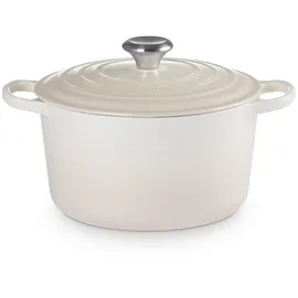 Le Creuset Signature Bräter rund hoch 24 cm meringue
