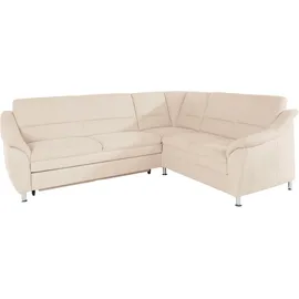 Home Affaire Ecksofa HOME AFFAIRE "Cardoso L-Form", beige (creme), B:249cm H:90cm T:209cm, Luxus-Microfaser Lederoptik (100% Polyester);Luxus-Microfaser (100% Polyester);Luxus-Microfaser ALTARA NUBUCK (100% Polyester);Struktur (100% Polyester), Sofas, Ecksofa,