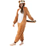 Katara 1744 (30+ Designs) Chipmunk Kostüm, Unisex Onesie/Pyjama-Qualität für Erwachsene