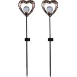 NÄVE Solarleuchte Metall 4,2x59x12,5 cm 2er Set schwarz