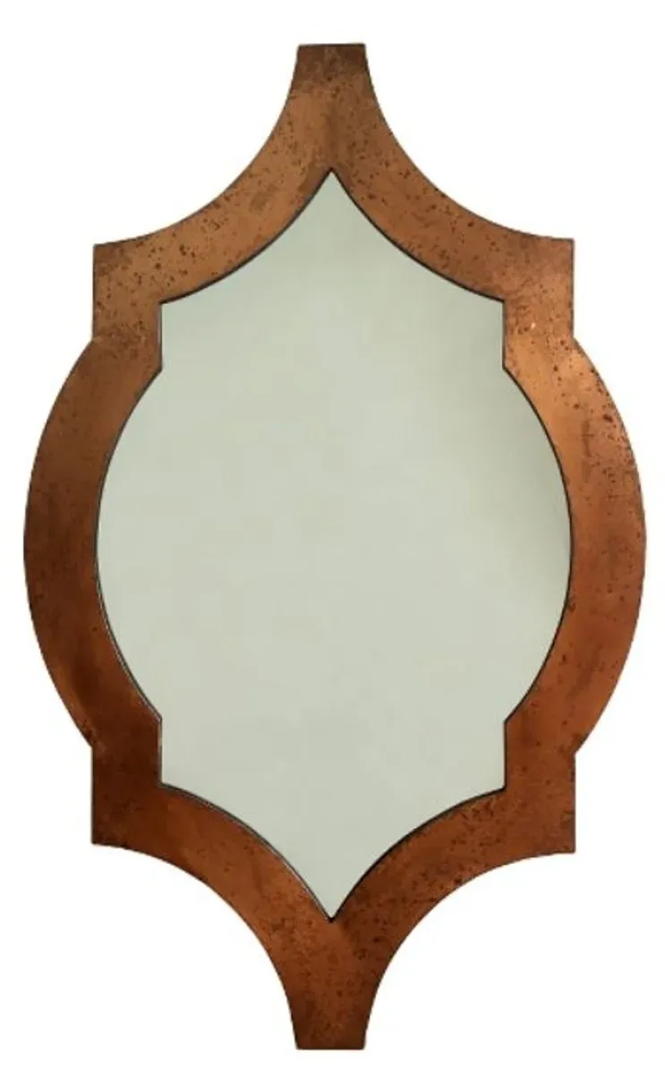 Casa Padrino Wandspiegel Kupferfarben 78 x H. 126 cm - Art Deco Möbel