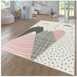 Kinderteppich Teppich Kinderzimmer Kinderzimmerteppich Junge Mädchen Kinderteppich, TT Home, rund, Höhe: 13 mm rosa