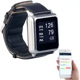 Newgen Medicals Medizinische Blutdruck-Armbanduhr mit Pumpe, E-Ink, Bluetooth & App
